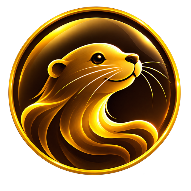 Emblema amarillo de una nutria